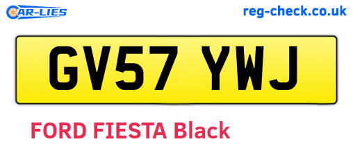 GV57YWJ are the vehicle registration plates.
