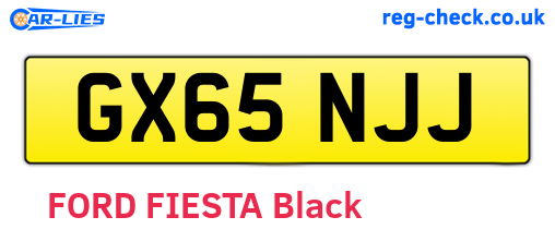 GX65NJJ are the vehicle registration plates.