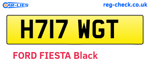 H717WGT are the vehicle registration plates.