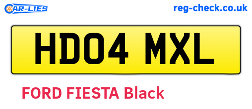 HD04MXL are the vehicle registration plates.