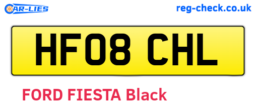 HF08CHL are the vehicle registration plates.