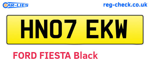 HN07EKW are the vehicle registration plates.