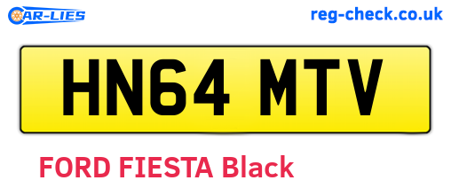 HN64MTV are the vehicle registration plates.