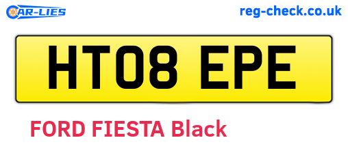 HT08EPE are the vehicle registration plates.