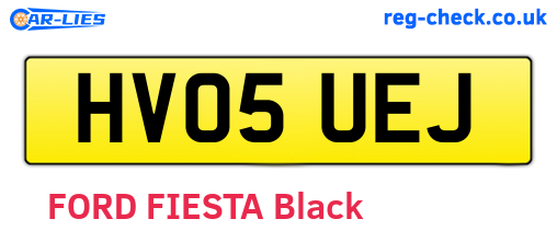 HV05UEJ are the vehicle registration plates.