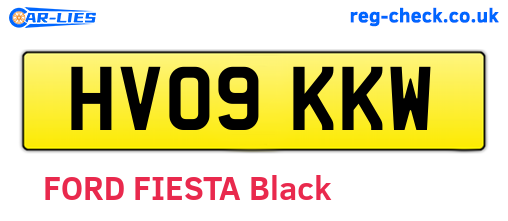HV09KKW are the vehicle registration plates.