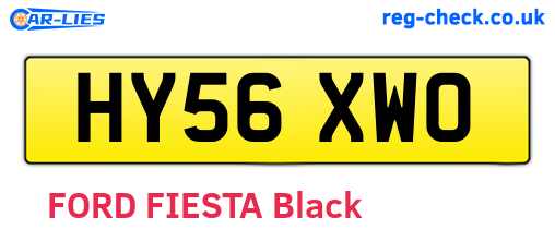 HY56XWO are the vehicle registration plates.