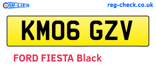 KM06GZV are the vehicle registration plates.