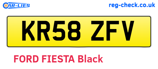 KR58ZFV are the vehicle registration plates.