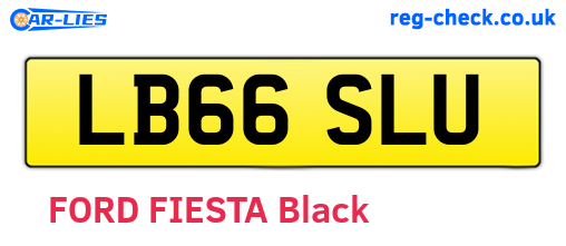 LB66SLU are the vehicle registration plates.