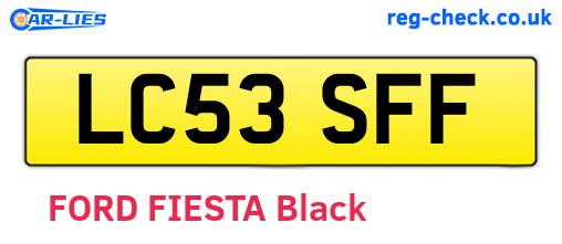 LC53SFF are the vehicle registration plates.