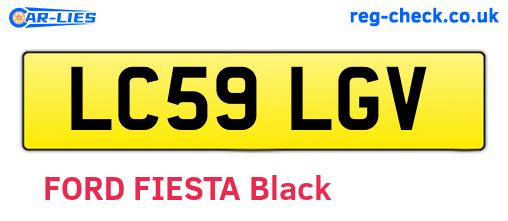 LC59LGV are the vehicle registration plates.