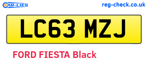 LC63MZJ are the vehicle registration plates.