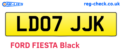 LD07JJK are the vehicle registration plates.
