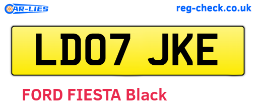 LD07JKE are the vehicle registration plates.