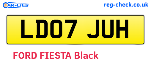 LD07JUH are the vehicle registration plates.