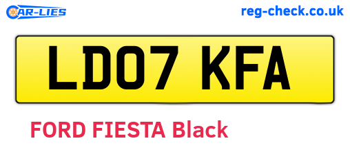LD07KFA are the vehicle registration plates.