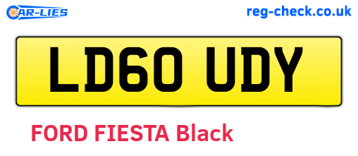 LD60UDY are the vehicle registration plates.