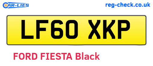 LF60XKP are the vehicle registration plates.