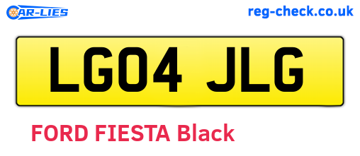 LG04JLG are the vehicle registration plates.