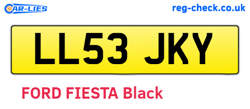 LL53JKY are the vehicle registration plates.