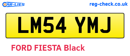 LM54YMJ are the vehicle registration plates.