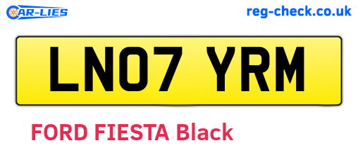 LN07YRM are the vehicle registration plates.