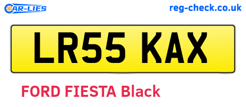 LR55KAX are the vehicle registration plates.