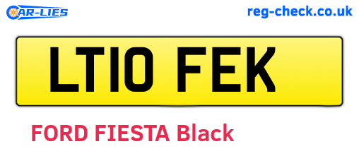 LT10FEK are the vehicle registration plates.