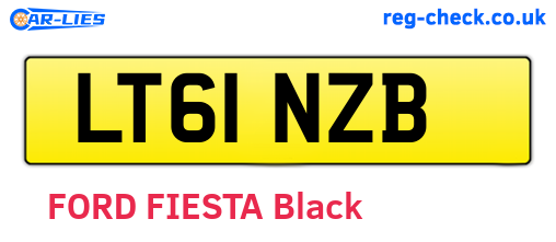 LT61NZB are the vehicle registration plates.