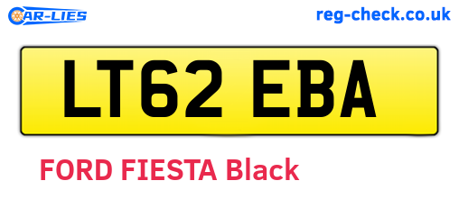 LT62EBA are the vehicle registration plates.