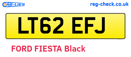LT62EFJ are the vehicle registration plates.