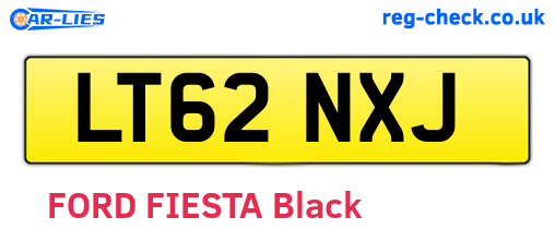 LT62NXJ are the vehicle registration plates.