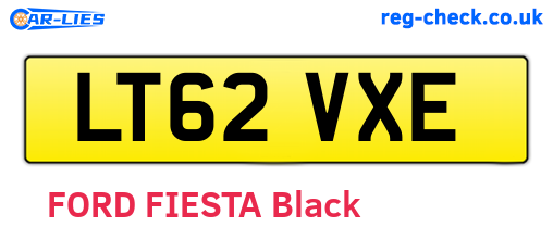 LT62VXE are the vehicle registration plates.