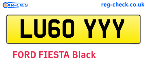 LU60YYY are the vehicle registration plates.
