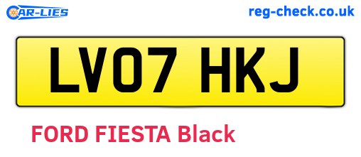 LV07HKJ are the vehicle registration plates.