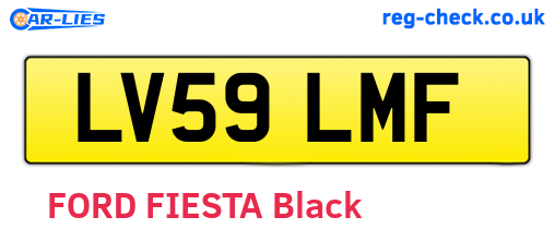LV59LMF are the vehicle registration plates.
