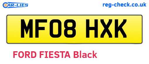 MF08HXK are the vehicle registration plates.