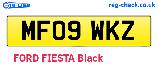 MF09WKZ are the vehicle registration plates.