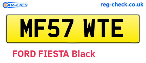MF57WTE are the vehicle registration plates.