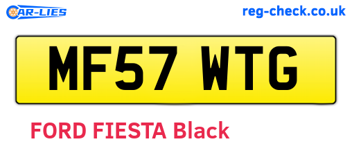 MF57WTG are the vehicle registration plates.