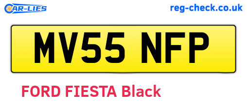 MV55NFP are the vehicle registration plates.