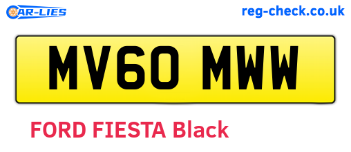 MV60MWW are the vehicle registration plates.