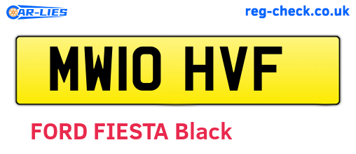 MW10HVF are the vehicle registration plates.