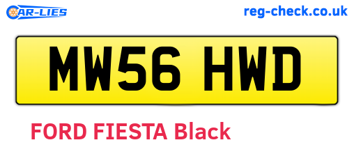 MW56HWD are the vehicle registration plates.