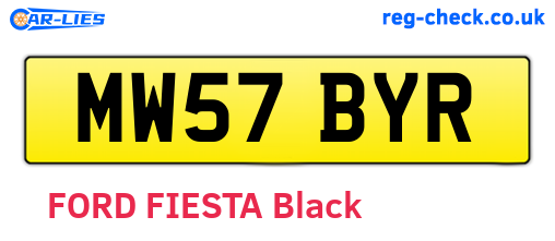 MW57BYR are the vehicle registration plates.
