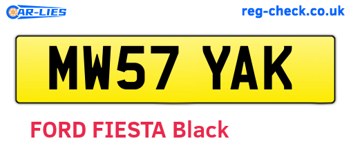 MW57YAK are the vehicle registration plates.