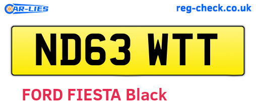 ND63WTT are the vehicle registration plates.