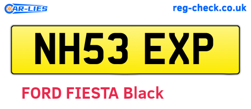NH53EXP are the vehicle registration plates.