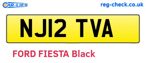 NJ12TVA are the vehicle registration plates.